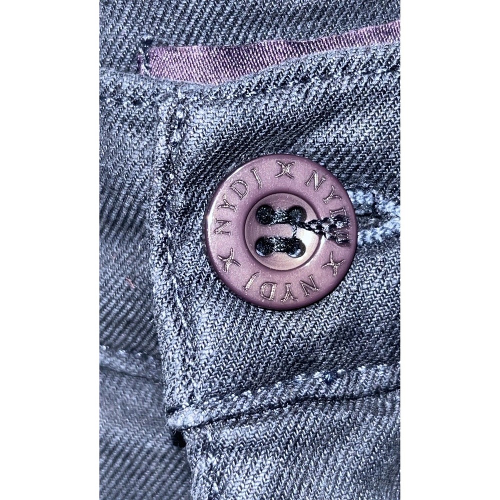 NYDJ Linen Blend Crop Pants Blue Size 4 High Rise Slimming Casual Vacation - Picture 8 of 13